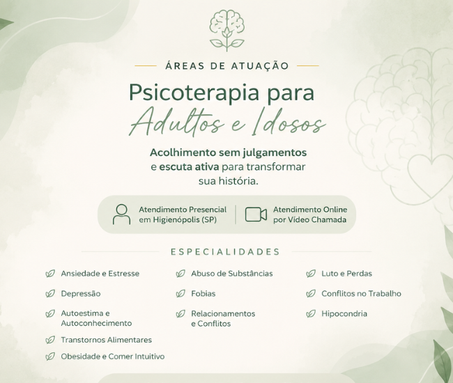 Especialidades em Psicoterapia para Adultos e Idosos – Atendimento Humanizado com TCC